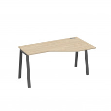 Стол правый "Техно" на каркасе TRE эргономичный дуб скандинавский / металлокаркас антрацит А4 А3 056 ДК
