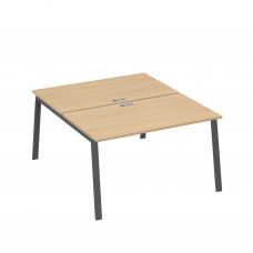 Рабочая станция каркас TRE 2х140 офисная натуральный дуб / металлокаркас антрацит А4 А3 177 НД