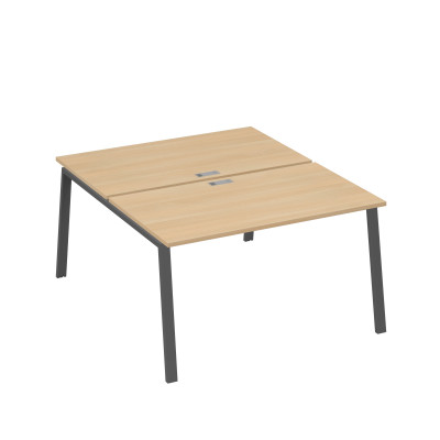 Рабочая станция каркас TRE 2х140 офисная натуральный дуб / металлокаркас антрацит А4 А3 177 НД