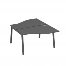 Рабочая станция (2х140) каркас TRE со столами Техно антрацит премиум / металлокаркас антрацит А4 А3 187 АР