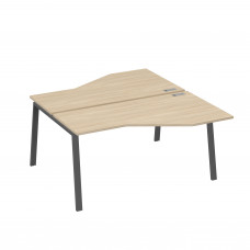 Рабочая станция каркас TRE столы (2х160) эргономичные Техно дуб скандинавский / металлокаркас антрацит А4 А3 188 ДК