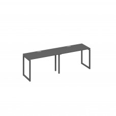 Рабочая станция на металлокаркасе QUATTRO (2х120) антрацит премиум / металлокаркас антрацит А4 А4 003-2 АР