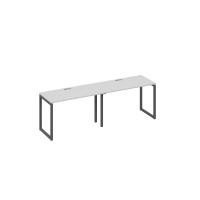 Рабочая станция на металлокаркасе QUATTRO (2х120) серый / металлокаркас антрацит А4 А4 003-2 СЕ