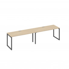 Станция рабочая на каркасе QUATTRO (2х160) дуб скандинавский / металлокаркас антрацит А4 А4 015-2 ДК
