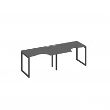 Рабочая станция столы Классика каркас QUATTRO (2х120) антрацит премиум / металлокаркас антрацит А4 А4 041-2 АР