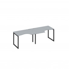 Рабочая станция столы Классика каркас QUATTRO (2х120) серый / металлокаркас антрацит А4 А4 041-2 СЕ