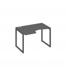 Стол "Классика" эргономичный на металлокаркасе QUATTRO левый антрацит премиум / металлокаркас антрацит А4 А4 041 АР