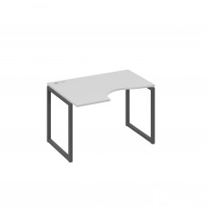 Стол "Классика" эргономичный на металлокаркасе QUATTRO левый серый / металлокаркас антрацит А4 А4 041 СЕ