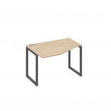 Стол "Техно" на металлокаркасе QUATTRO эргономичный левый дуб скандинавский / металлокаркас антрацит А4 А4 051 ДК