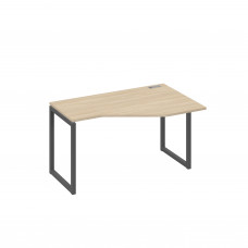Стол правый "Техно" эргономичный металлокаркас QUATTRO дуб скандинавский / металлокаркас антрацит А4 А4 054 ДК