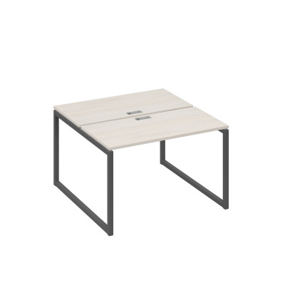 Рабочая станция с опорами QUATTRO (2х120) дуб / металлокаркас антрацит А4 А4 170 ДШ