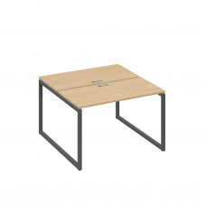 Рабочая станция с опорами QUATTRO (2х120) натуральный дуб / металлокаркас антрацит А4 А4 170 НД