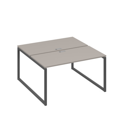 Рабочая станция 2х140 на опорах QUATTRO мокко премиум / металлокаркас антрацит А4 А4 174 МП