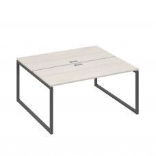 Рабочая станция (2х160) с опорами QUATTRO дуб / металлокаркас антрацит А4 А4 175 ДШ