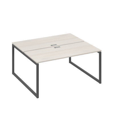 Рабочая станция (2х160) с опорами QUATTRO дуб / металлокаркас антрацит А4 А4 175 ДШ