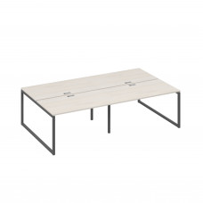 Рабочая станция на металлокаркасе QUATTRO (4х140) дуб / металлокаркас антрацит А4 А4 177-2 ДШ