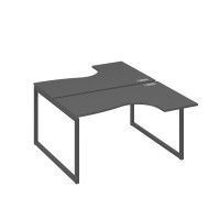 Рабочая станция каркас QUATTRO столы Классика (2х140) антрацит премиум / металлокаркас антрацит А4 А4 181 АР