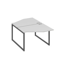 Станция каркас QUATTRO столы (2х120) эргономичные Техно серый / металлокаркас антрацит А4 А4 186 СЕ