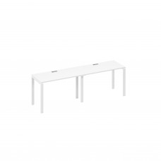 Рабочая станция (2х120) опоры UNO белый премиум / металлокаркас белый А4 Б1 003-2 БП