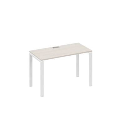 Стол письменный на металлокаркасе UNO дуб / металлокаркас белый А4 Б1 003 ДШ