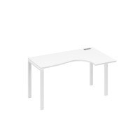 Стол правый "Классика" эргономичный на металлокаркасе UNO белый премиум / металлокаркас белый А4 Б1 034 БП