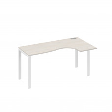 Стол эргономичный "Классика" правый на металлокаркасе UNO дуб / металлокаркас белый А4 Б1 036 ДШ