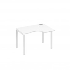 Стол эргономичный правый "Классика" на металлокаркасе UNO белый премиум / металлокаркас белый А4 Б1 042 БП