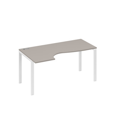 Стол эргономичный левый "Классика" на металлокаркасе UNO мокко премиум / металлокаркас белый А4 Б1 045 МП