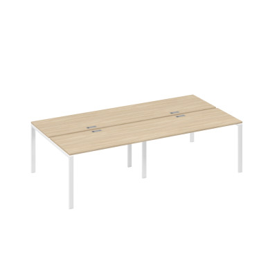 Рабочая станция на металлокаркасе UNO (4х140) дуб скандинавский / металлокаркас белый А4 Б1 174-2 ДК