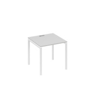 Стол письменный на металлокаркасе DUE серый / металлокаркас белый А4 Б2 021 СЕ