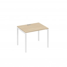 Стол письменный на металлокаркасе DUE дуб скандинавский / металлокаркас белый А4 Б2 022 ДК
