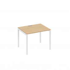 Стол письменный на металлокаркасе DUE натуральный дуб / металлокаркас белый А4 Б2 022 НД