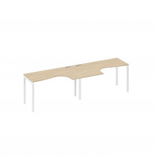 Рабочая станция Классика каркас DUE (2х140) дуб скандинавский / металлокаркас белый А4 Б2 033-2 ДК
