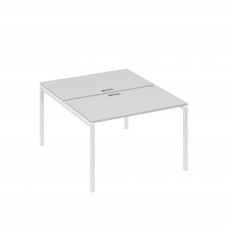 Рабочая станция на металлокаркасе DUE (2х120) серый / металлокаркас белый А4 Б2 173 СЕ