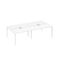 Станция рабочая на металлокаркасе DUE 4х140 белый премиум / металлокаркас белый А4 Б2 174-2 БП