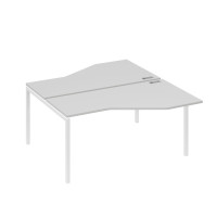 Рабочая станция опоры DUE столы Техно (2х160) серый / металлокаркас белый А4 Б2 188 СЕ