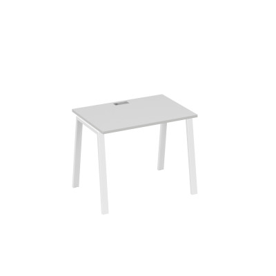 Стол письменный на металлокаркасе TRE серый / металлокаркас белый А4 Б3 012 СЕ