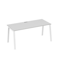 Стол письменный на металлокаркасе TRE серый / металлокаркас белый А4 Б3 026 СЕ
