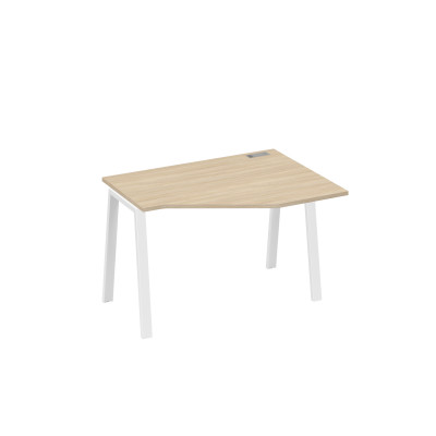 Стол эргономичный металлокаркас TRE правый "Техно" дуб скандинавский / металлокаркас белый А4 Б3 052 ДК
