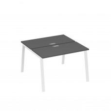 Рабочая станция (2х120) на каркасе TRE антрацит премиум / металлокаркас белый А4 Б3 170 АР
