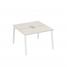 Рабочая станция (2х120) на каркасе TRE дуб / металлокаркас белый А4 Б3 170 ДШ