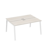 Станция 2х160 рабочая с металлокаркасом TRE дуб / металлокаркас белый А4 Б3 172 ДШ