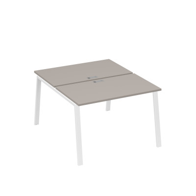 Рабочая станция 2х120 с металлокаркасом TRE мокко премиум / металлокаркас белый А4 Б3 173 МП