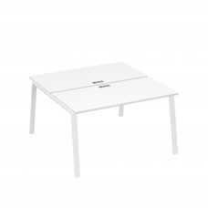 Рабочая станция на металлокаркасе TRE (2х140) белый премиум / металлокаркас белый А4 Б3 174 БП