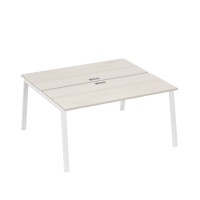 Станция 2х160 на опорах TRE дуб / металлокаркас белый А4 Б3 175 ДШ