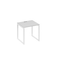 Стол письменный на металлокаркасе QUATTRO серый / металлокаркас белый А4 Б4 011 СЕ