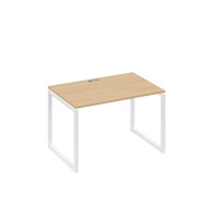 Стол письменный на металлокаркасе QUATTRO натуральный дуб / металлокаркас белый А4 Б4 023 НД