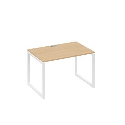 Стол письменный на металлокаркасе QUATTRO натуральный дуб / металлокаркас белый А4 Б4 023 НД