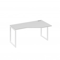 Стол "Техно" металлокаркас QUATTRO эргономичный правый серый / металлокаркас белый А4 Б4 056 СЕ