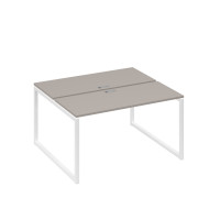 Станция (2х140) офисная с металлокаркасом QUATTRO мокко премиум / металлокаркас белый А4 Б4 171 МП